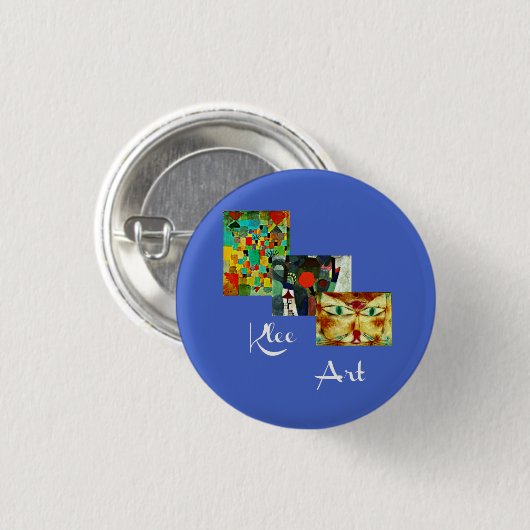 Klee collage art ronde button 3,2 cm (Voorkant /achterkant)