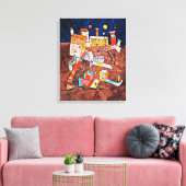 Klee - deel van G Canvas Afdruk (Insitu (Woonkamer))
