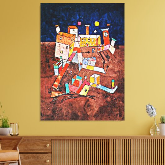 Klee - deel van G Canvas Afdruk (Insitu (Woonkamer))