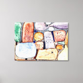 Klee - Delen van een landschap geassembleerd Canvas Afdruk (Voorkant)