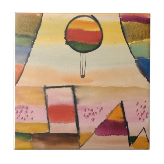Klee - Der Ballon im Fenster Tegeltje (Voorkant)