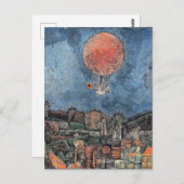 Klee - Der Luftballoon, abstract kunstwerk Briefkaart (Voorkant / Achterkant)