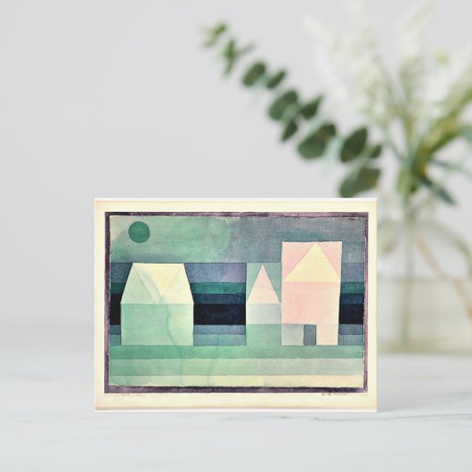 Klee - Drie huizen Briefkaart (Staand voorkant)