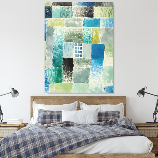 Klee - Eerste huis in een nederzetting Canvas Afdruk (Insitu (Slaapkamer))