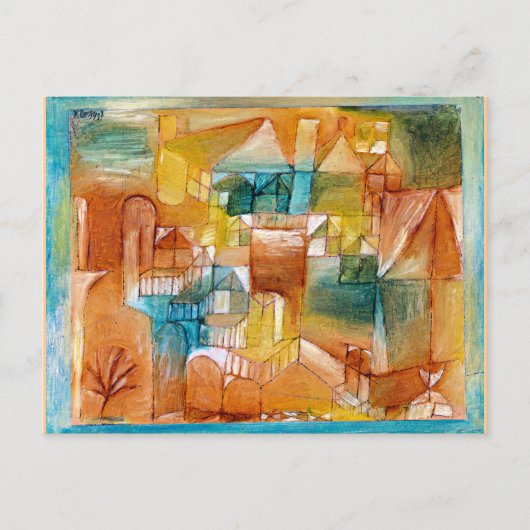 Klee - Fascade Bruin-Groen Briefkaart (Voorkant)