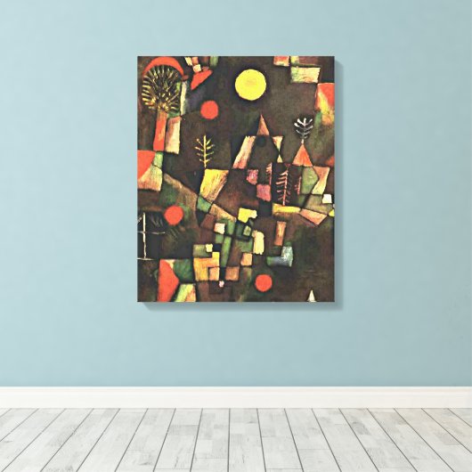 Klee - Full Moon Canvas Afdruk (Insitu (Houten vloer))