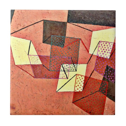 Klee - gebroken oppervlakken (1930) tegeltje (Voorkant)