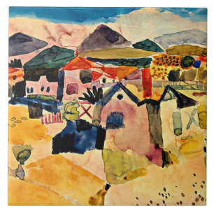 Klee - Gezicht op Saint Germain Tegeltje