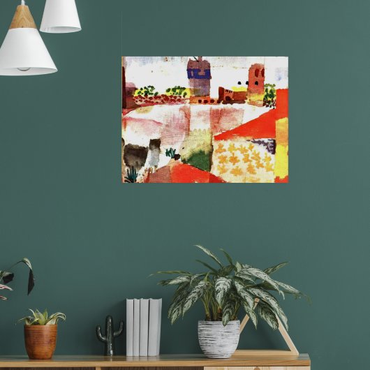 Klee - Hammamet met moskee Poster (Woonkamer 1)