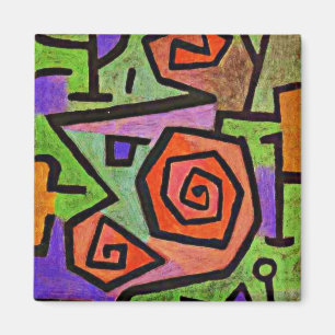 Klee - Heldhaftige Rozen, beroemd kunstwerk, Magneet