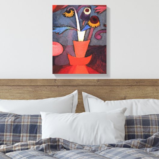 Klee - Herfstbloem, Canvas Afdruk (Insitu (Slaapkamer))