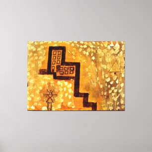 Klee - Het huis op hoogte Canvas Afdruk