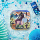 Klee - Het paard, beroemd schilderij Papieren Bordje (Feest)