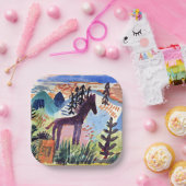 Klee - Het paard, beroemd schilderij Papieren Bordje (Feest)