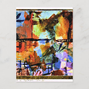 Klee - Houses en Palm Trees Briefkaart