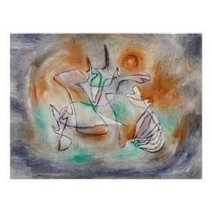Klee - Howling Dog, abstracte kunst, Foto Afdruk