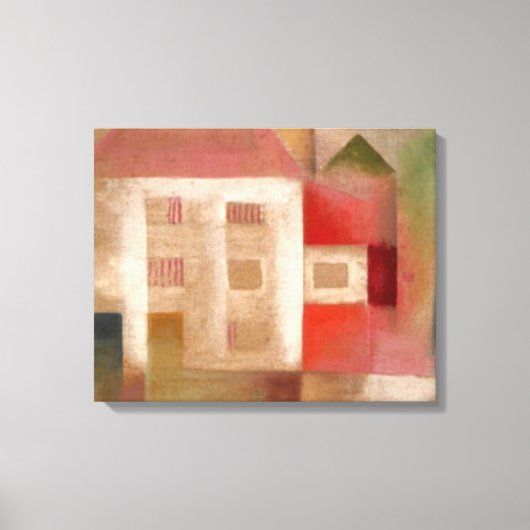 Klee - Huis in de voorsteden Canvas Afdruk (Voorkant)
