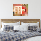 Klee - Huis in de voorsteden Canvas Afdruk (Insitu (Slaapkamer))