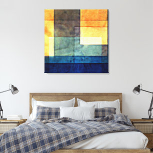Klee - Huis over water Canvas Afdruk