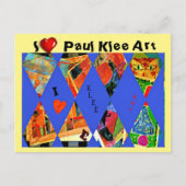 Klee - Ik hou van Paul Klee Kunst Briefkaart (Voorkant)