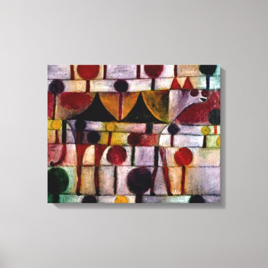 Klee - Kamel in Rhythmischer Baumlandschaft Klein Canvas Afdruk (Voorkant)