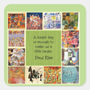 Klee - Kleurrijke collage Vierkante Sticker