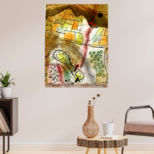 Klee - Korte beschrijving van een bergpas Poster (Woonkamer 3)