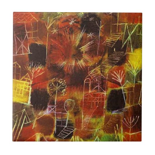 Klee - Kosmische Compositie Tegeltje (Voorkant)