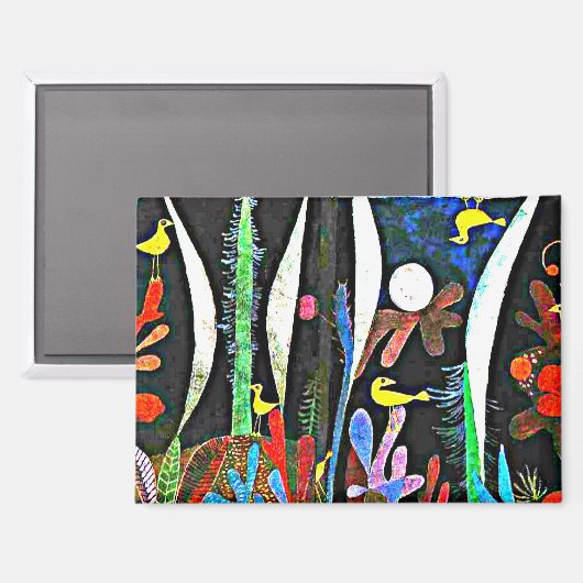 Klee - Landschap met gele vogels Magneet (Voorkant / Achterkant)