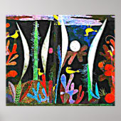 Klee - Landschap met gele vogels Poster (Voorkant)
