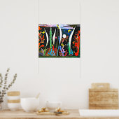 Klee - Landschap met gele vogels Poster (Keuken)