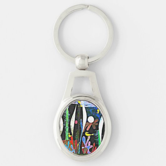 Klee - Landschap met gele vogels Sleutelhanger (Voorkant)