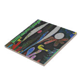 Klee - Landschap met gele vogels Tegeltje (Zijkant)