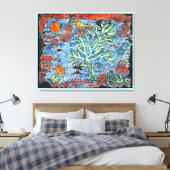 Klee - Landschap met populieren, Canvas Afdruk (Insitu (Slaapkamer))