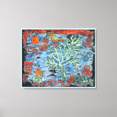Klee - Landschap met populieren, Canvas Afdruk (Voorkant)