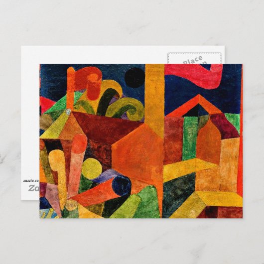 Klee - Landschap met Vlaggen Briefkaart (Voorkant / Achterkant)