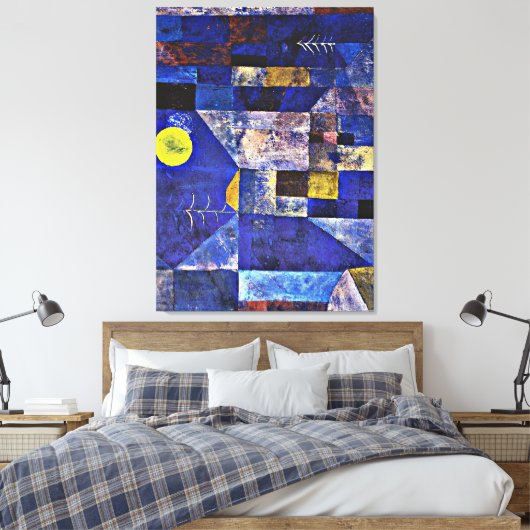 Klee - Moonlight Canvas Afdruk (Insitu (Slaapkamer))
