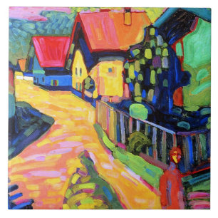 Klee - Murnau straat met vrouwen, Tegeltje