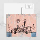 Klee - Old Steamboot, abstracte kunst Briefkaart (Voorkant / Achterkant)