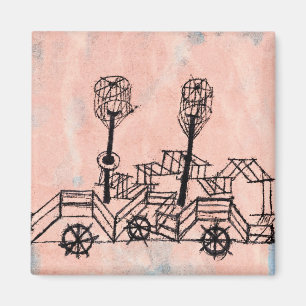 Klee - Old Steamboot, abstracte kunst Magneet