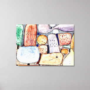 Klee - Onderdelen van een samengesteld landschap Canvas Afdruk