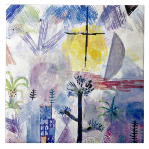 Klee - Onvoltooid landschap Tegeltje