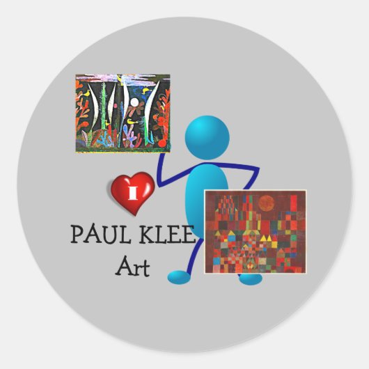 Klee - Paul Klee Art Ronde Sticker (Voorkant)
