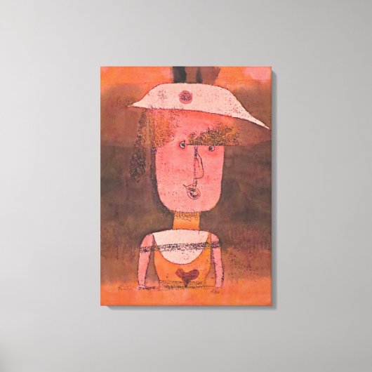 Klee - Portret van mevrouw P. in het zuiden Canvas Afdruk (Voorkant)