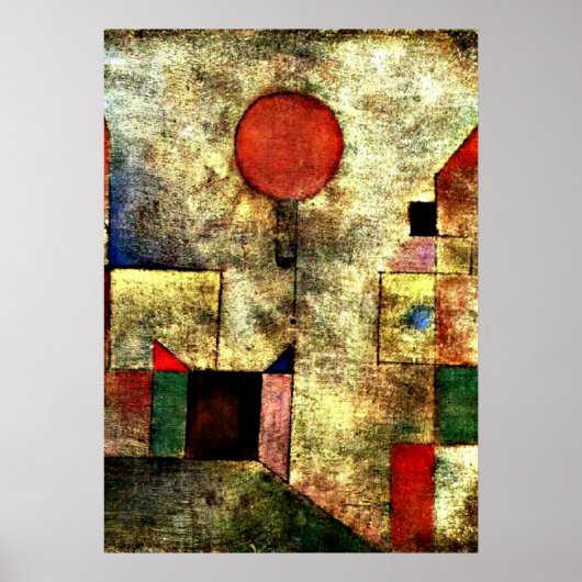 Klee: Rode ballon Poster (Voorkant)