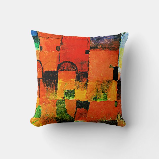 Klee - Rode en Witte Koepels 2021 groot Kussen (Voorkant)