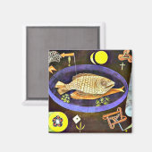 Klee - rond de vis, magneet (Voorkant / Achterkant)