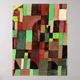 Klee - Rood, groen en violet-gele Rhythmen, Poster