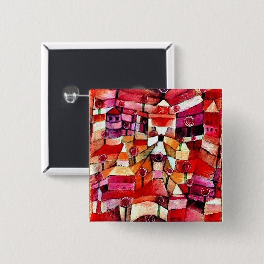 Klee - Rosentuin Vierkante Button 5,1 Cm (Voorkant /achterkant)