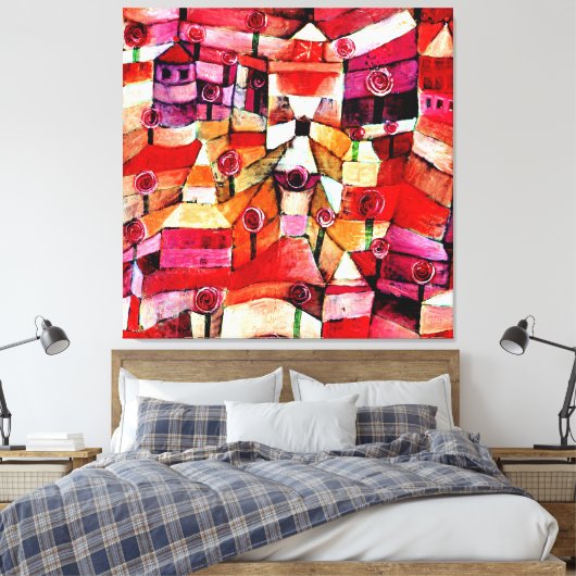 Klee - Rozentuin Canvas Afdruk (Insitu (Slaapkamer))